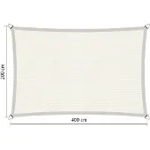 Shadow Comfort Rechthoek schaduwdoek 2,00x4,00 m Arctic White