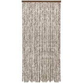 vidaXL Vliegengordijn 100x220 cm chenille taupe en wit