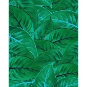 Komar Vliesbehang Digitale print vlies - Jungle Leaves - Afmeting 200 x 250 cm (1 stuk)