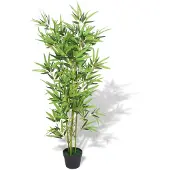 vidaXL Kunstplant met pot bamboe 120 cm groen