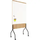Blokker Rocada Natural Verrijdbaar Whiteboard - Magnetisch - 100 X 120 Cm