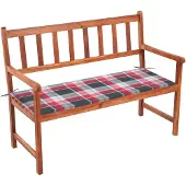vidaXL Tuinbank met kussen 120 cm massief acaciahout