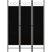 vidaXL Kamerscherm met 3 panelen 120x180 cm zwart