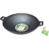 Cast iron Wokpan Zwart D 31 H 8,5 Cm