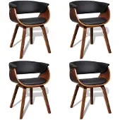 vidaXL Eetkamerstoelen met houten frame kunstleer 4 st online kopen
