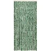 vidaXL Vliegengordijn 90x220 cm chenille groen en wit