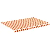 vidaXL Vervangingsdoek voor luifel 450x300 cm polyester geel en oranje