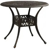 vidaXL Tuintafel 90x90x74 cm gietaluminium bronskleurig