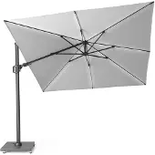 Platinum Challenger T² Glow zweefparasol | 300x300cm | light grey (lichtgrijs)