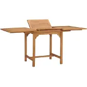 vidaXL Tuintafel verlengbaar (110-160)x80x75 cm massief teakhout