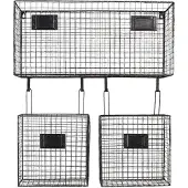 Clayre & Eef Zwarte Wandrek 56*12*65 cm 6Y4455