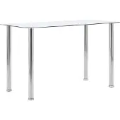 vidaXL Eettafel 120x60x75 cm gehard glas transparant