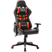 vidaXL Gamingstoel, zwart en oranje, kunstleer