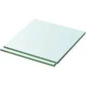 vidaXL Schappen 2 st 30x25 cm glas transparant
