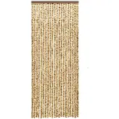 vidaXL Insectenwerend gordijn, beige en bruin, 56x185 cm, chenille