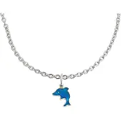 Small Foot ketting met hanger dolfijn 36 cm zilver