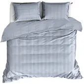 De Witte Lietaer Dekbedovertrek Zygo Ice Blue Satijn-240 x 200 / 220 cm | Lits-Jumeaux
