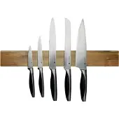 Coninx Messermagnet 40 cm - Magnetische messenhouder - Schroefbevestiging - Messenblok van acaciahout van
