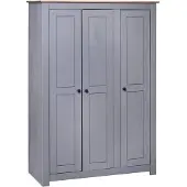 vidaXL Kledingkast Panama Range 118x50x171,5 cm grenenhout grijs