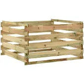 vidaXL Tuincompostbak gelat 120x120x70 cm geïmpregneerd grenenhout