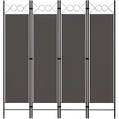 vidaXL Kamerscherm met 4 panelen 160x180 cm antraciet