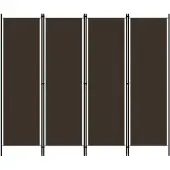 vidaXL Kamerscherm met 4 panelen 200x180 cm bruin
