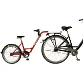 Roland Cito Add+Bike, achterwiel met 3 versnellingen, geschikt voor kinderfietsen voor kinderen van 4 tot 9 jaar, inclusief bagagedrager, rood, artikelnummer 320077