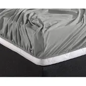 Home Care Dubbel Geweven Hoeslaken Grijs Home Care -80/90 x 200/220 cm