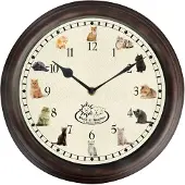 Esschert Design Horloge avec sons de chat