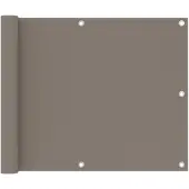 vidaXL Balkonscherm 75x500 cm oxford stof taupe