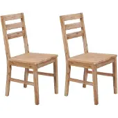 vidaXL Eetkamerstoelen 2 st massief acaciahout