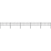 vidaXL Clôture de Jardin avec Dessus en Cerceau Panneaux de Clôture Décorative Barrière de Jardin Patio Ferme Extérieur Acier 8,5x0,6 m