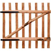 vidaXL Poort enkel 100x100 cm geïmpregneerd hazelaarhout