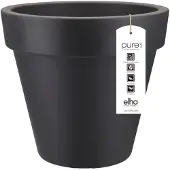 Elho Pure Round 50 Antraciet Zwart Bloempot Pot