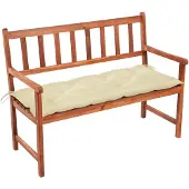vidaXL Tuinbank met kussen 120 cm massief acaciahout