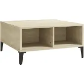 vidaXL Salontafel 60x60x30 cm bewerkt hout sonoma eikenkleurig