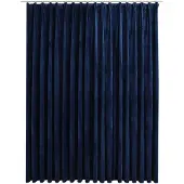 Super Merchant Gordijn verduisterend met haken 290x245 cm fluweel blauw