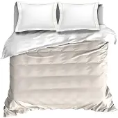 De Witte Lietaer Dekbedovertrek Bumblebee White Beige Sand Percal-140 x 200 / 220 cm | 1-Persoons
