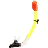 Waimea Snorkel Full Dry Liquid Silicone - Fluorgeel/Fluororanje/Zwart
