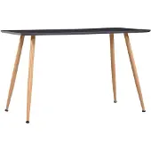vidaXL Eettafel 120x60x74 cm MDF grijs en eikenkleurig