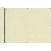vidaXL Balkonscherm Oxford textiel 75x600 cm crème
