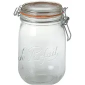 Le Parfait 5x Luchtdichte weckpotten transparant glas 1 liter - Weckpotten