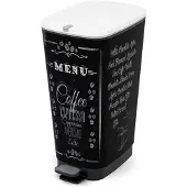 Kis Chic Bin Coffee Menu Prullenbak - 50 l - zwart