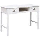 vidaXL Schrijftafel 110x45x76 cm hout wit
