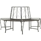 vidaXL Boombank halfrond 160 cm staal