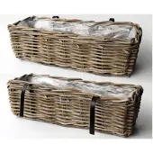Van der leeden Balkonmand 57 X 19 X 14 Cm Antiek Grijs