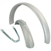 HZB Spatbordset 12 Inch 60 Mm Staal Zilver 3-delig