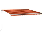 vidaXL Elektrisch zonnescherm met led en sensor 4,5 x 3 m