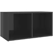 vidaXL Tv-meubel 72x35x36,5 cm bewerkt hout hoogglans grijs