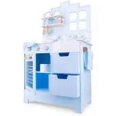 New Classic Toys Houten Speelkeuken Delfts Blauw - Maakt Geluid